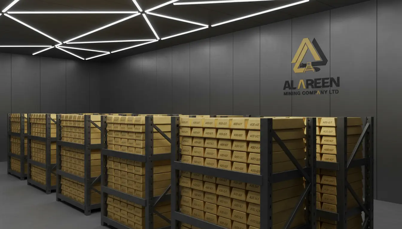 Al Areen Mining vault — gold bullion under Granite Gate custody, Kampala