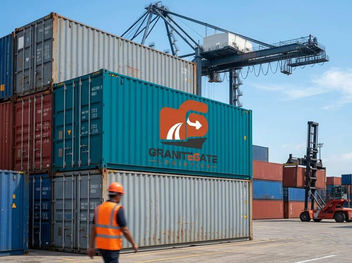 Container terminal, freight forwarding and customs clearance