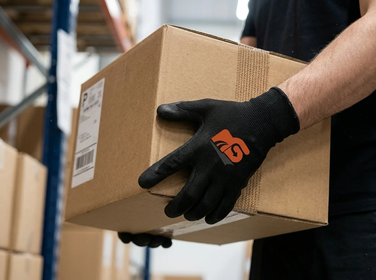 Granite Gate Logistics operator handling a delivery package